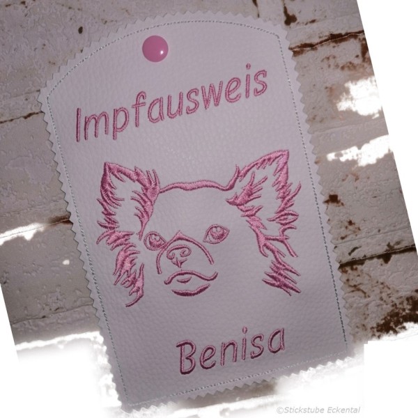 Impfausweishülle Chihuahua weiß